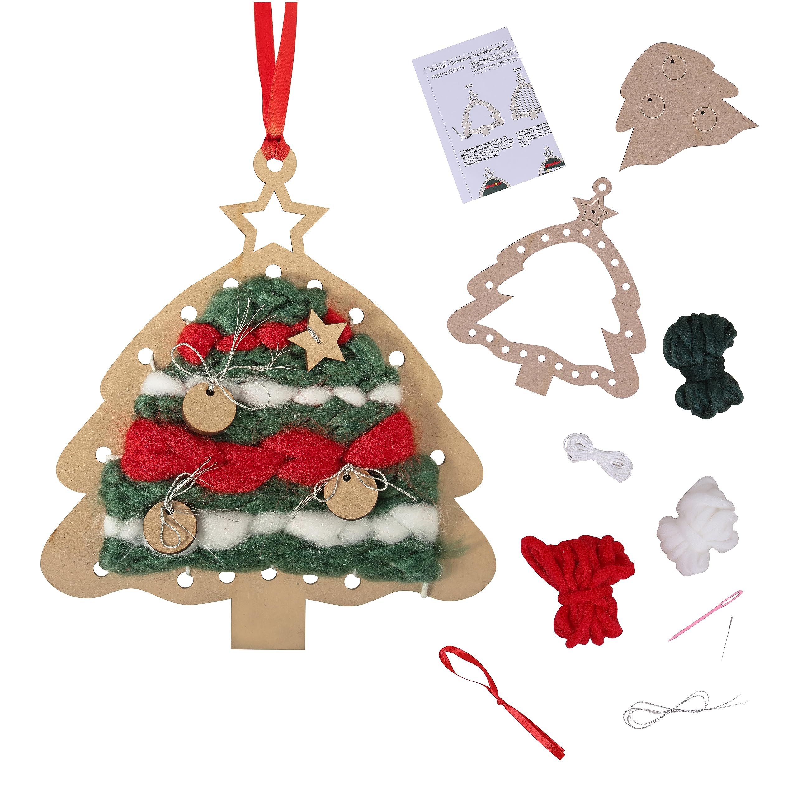 Trimits Make Your Own Weaving Hanging Decoration Kit, Christmas Tree — image 1