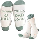 Funny Socks for Men - Men's Dress Sock with Dad Jokes, Gifts for Dad from Daughter, Groomsmen, Fun