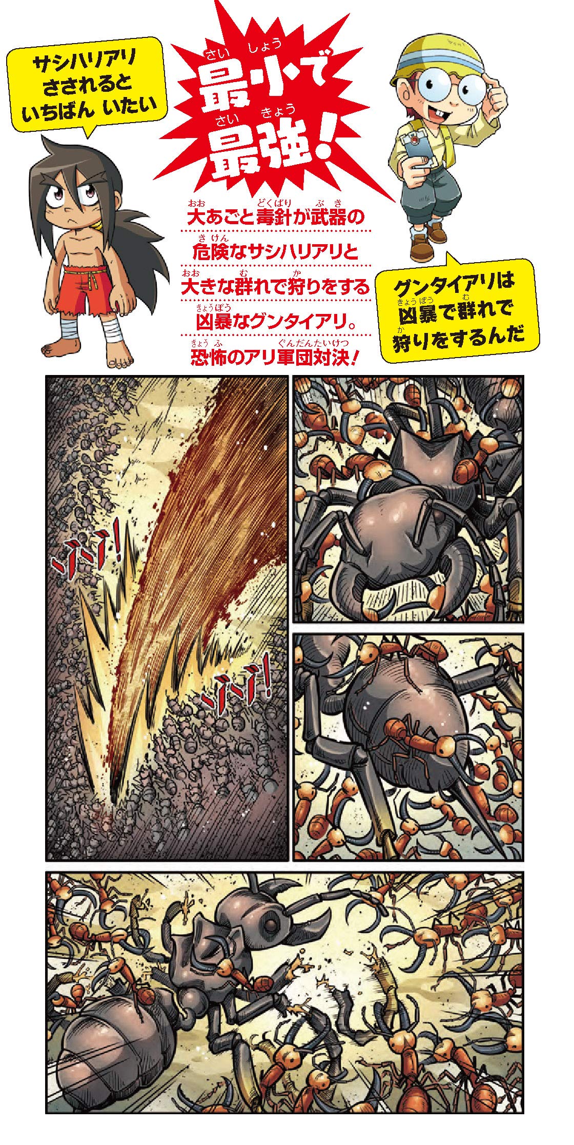 どっちが強い サシハリアリvsグンタイアリ 凶暴アリ軍団 大バトル 角川まんが科学シリーズ Amazon Com Books