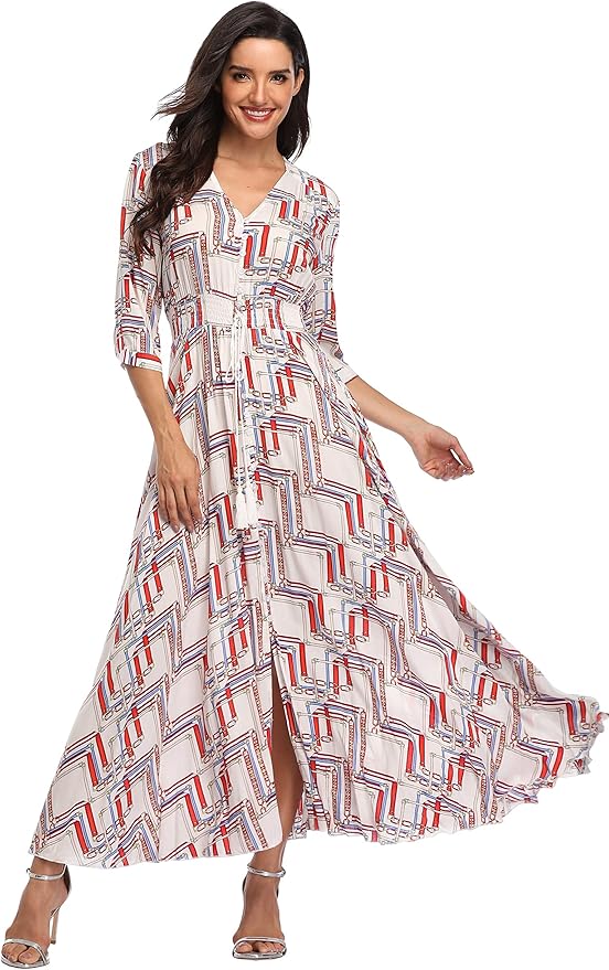 baju floral maxi dress