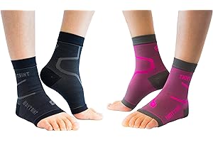 Thirty48 Plantar Fasciitis Compression Socks(1 or 2 Pairs), 20-30 mmHg Foot Compression Sleeves for Ankle/Heel Support, Increase Blood Circulation, Relieve Arch Pain, Reduce Foot Swelling