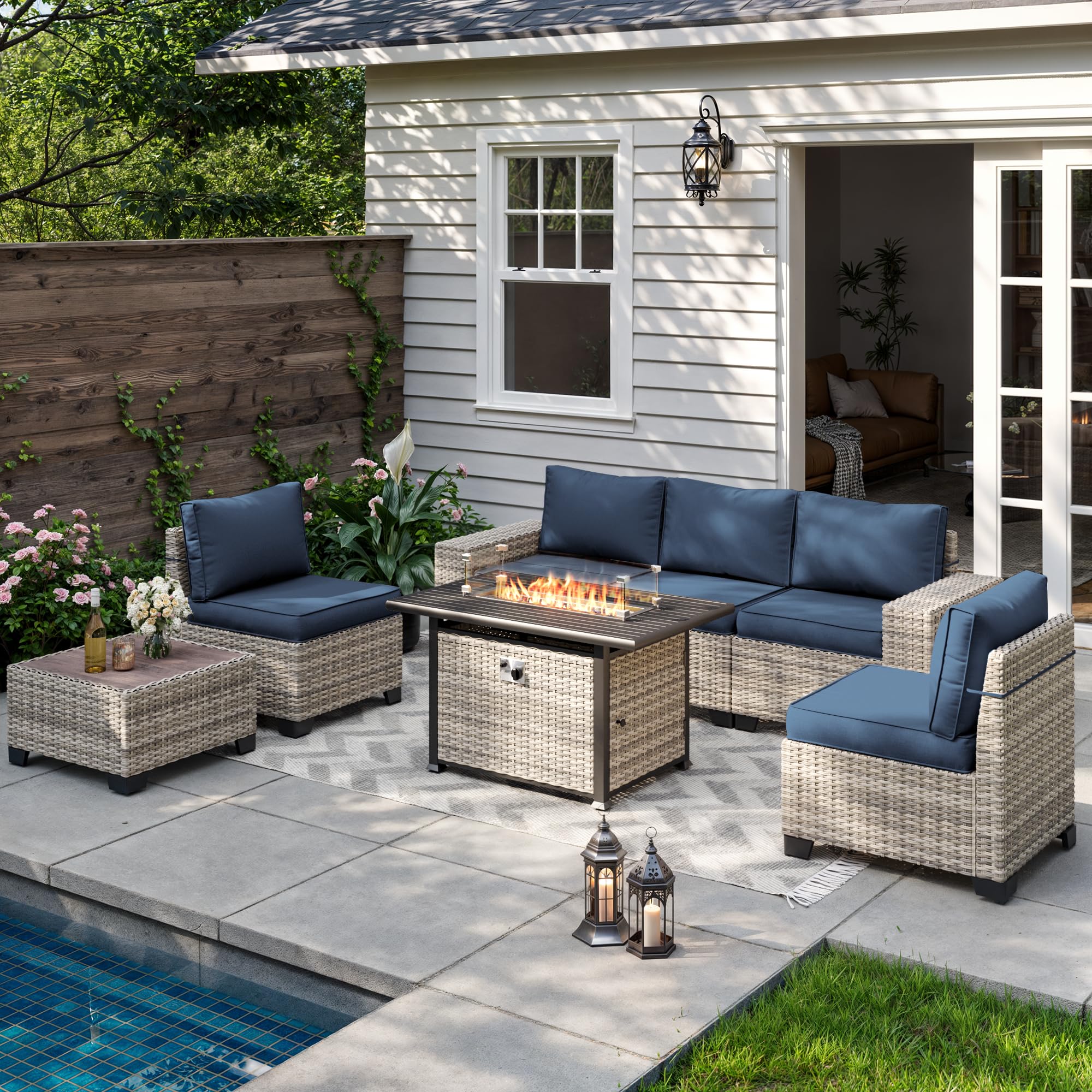Muphyers 7PCS Outdoor Patio Furniture Set with