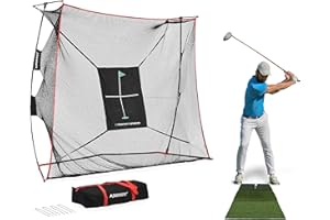 RUKKET SPORTS Rukket 9x7x3ft Haack Golf Net Pro, Practice Driving Indoor and Outdoor, Professional Golfing at Home Swing Training Aids, by SEC Coach Chris Haack