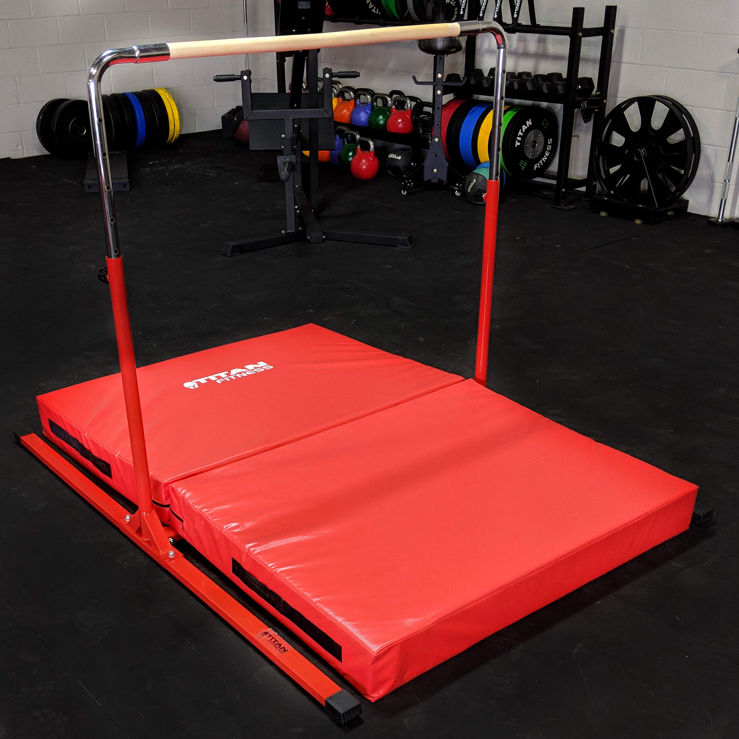 Titan Fitness Adjustable Jr. Kip Bar, Horizontal Bar, Gymnastics