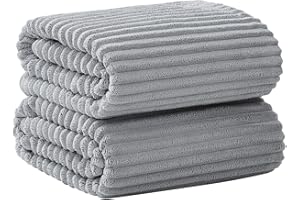 NALIVO Oversized Bath Sheets 40x80 Inches Extra Large Bath Towels for Adults Super Soft Quick Dry Highly Absobent Microfiber Shower Towels for Bathroom, Pool, Gym, Yoga Towel (Gray, 2Piece)