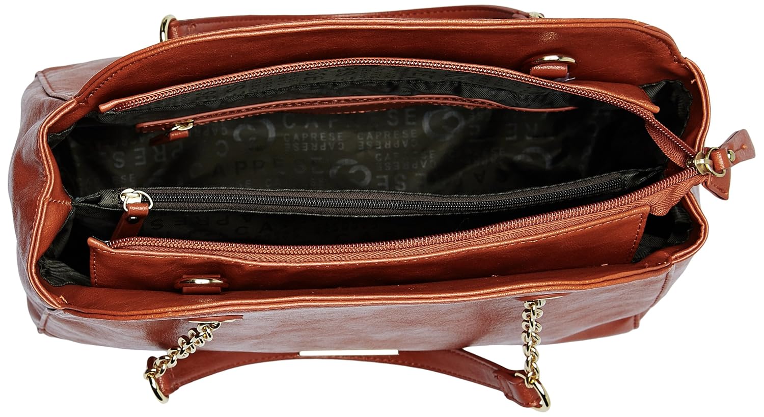 caprese women's monica satchel (rust)