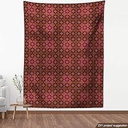 Ambesonne Damask Fabric by The Yard, Abstract
