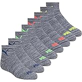 PUMA Boys' High Quarter Crew Socks (8-Pack)