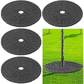 Peryiter 6 Pcs Rubber Mulch Tree Ring Protector Mat Weed Barrier, 24 in | Heavy Duty Rubber Mulch Rings For Trees, Round Tree Protector Mat for Weed Grass Control &amp; Root Protection Lawn Care