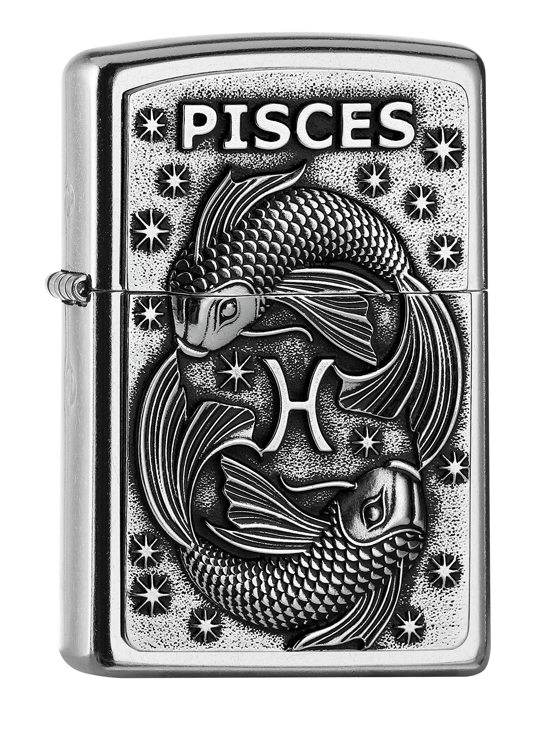 Zippo PL 207 PISCES Tierkr. V19 Lighter Brass Design 5,83,81,2