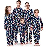 SUNNYBUY Matching Family Christmas Pajamas Set Holiday Jammies Xmas PJS for Women Men Couple and Teens