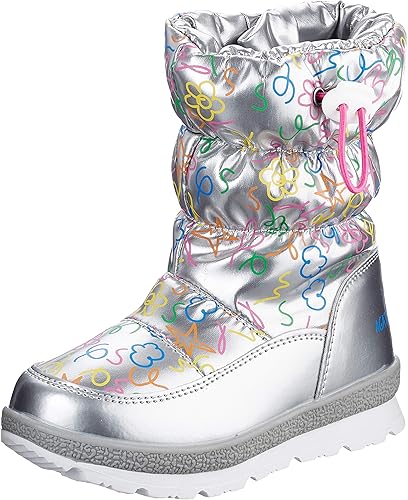 girls silver snow boots
