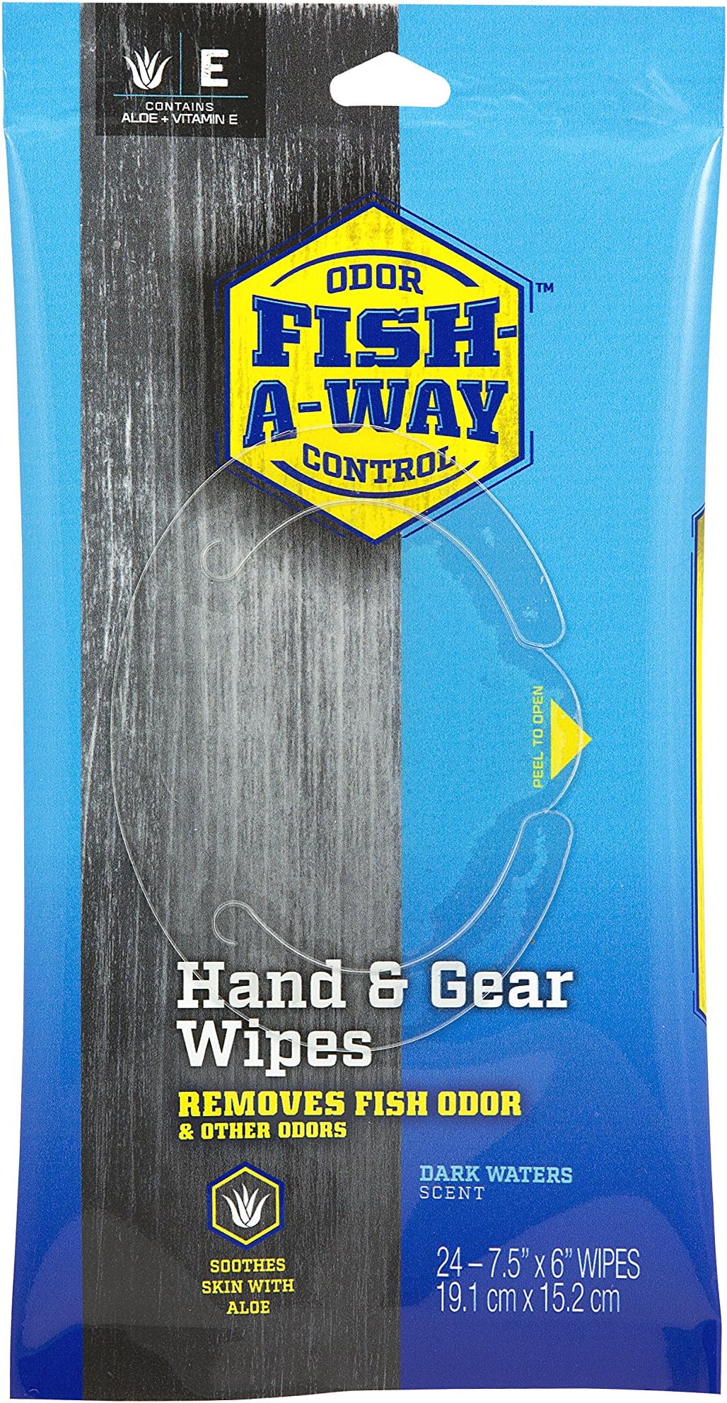 Fish-A-Way 07943 Odor Control Hand & Gear Wipes 24-Pack