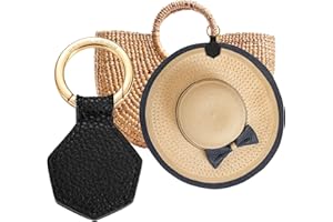 BAREFOOT CARIBOU Magnetic Hat Clip for Travel, Stylish Hands-Free Bag, Purse, Luggage, and Backpack Clip-On Holder for Sun, Bucket, Baseball, and Wide Brim Hats, Travel Accessory (Black)