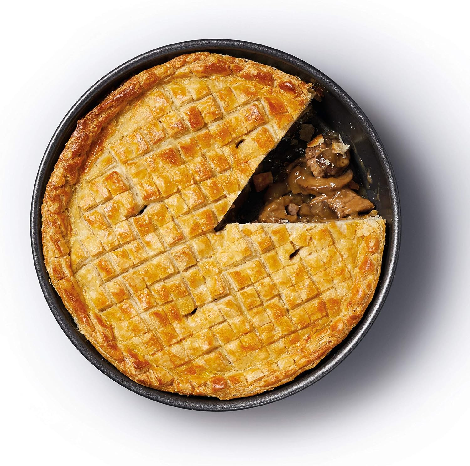 MasterClass 23 cm Deep Pie Dish with PFOA Non Stick, Robust 1 mm Carbon Steel, 9 Inch Round Pan, Black, 1.2L - Image 4