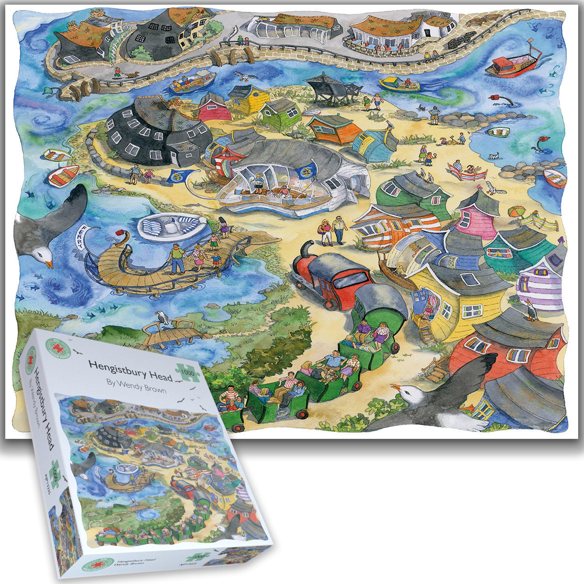 Hengistbury Head - 1000 Pieces Jigsaw Puzzle For Adults Teens And Kids - Made In Britain, Difficult Jigsaw Puzzles For Adults Size 66cm X 50cm