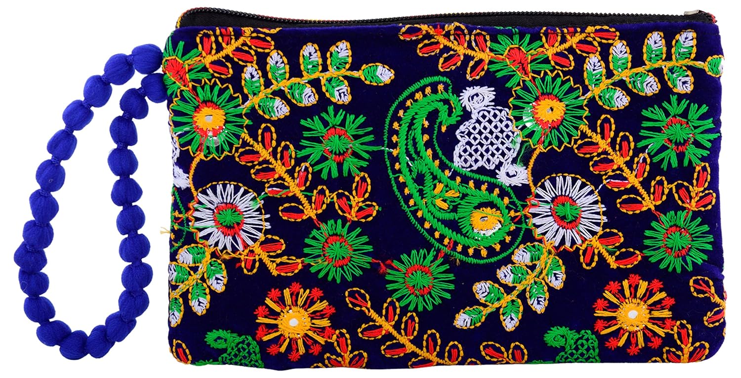 a r sales women's wristlet (blue, ar_bag165)