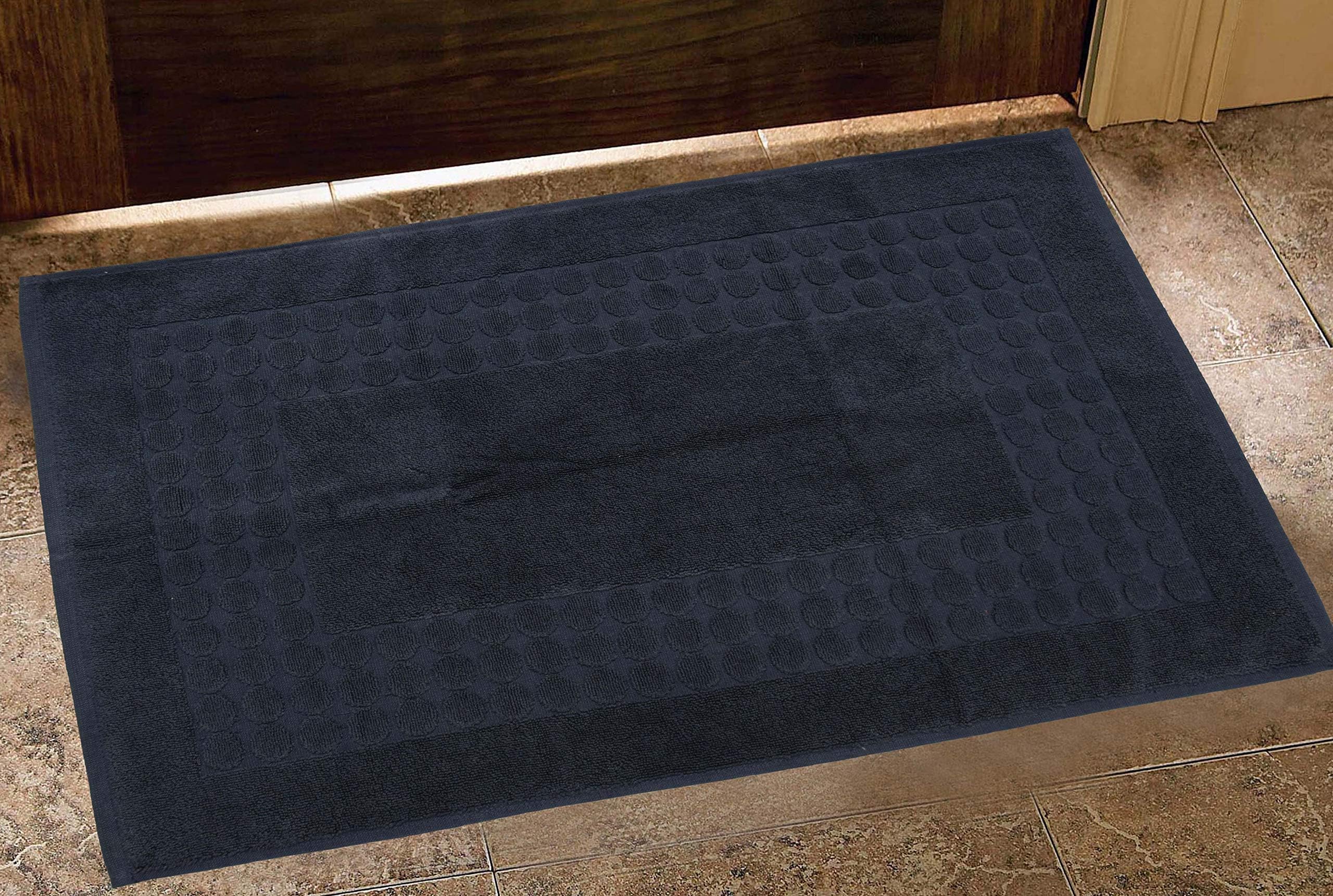 Avira Home Linea Terry Cotton Bathmat, 900 GSM (Black)