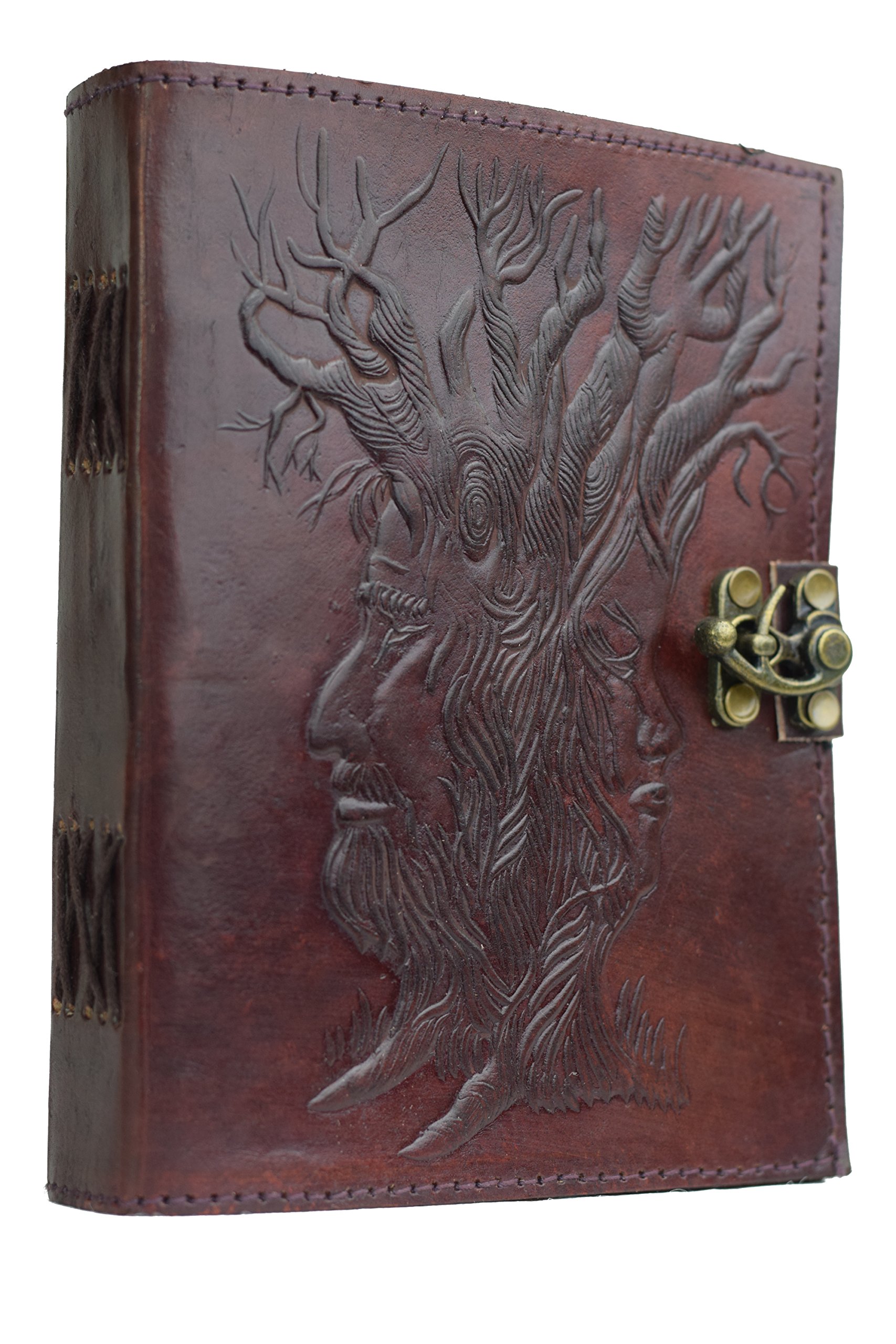 The Wisdom of Trees - Vintage Buffalo Leather Journal New Paper Type Cotton Notebook Handmade India