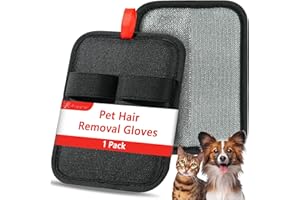 Boduoyejieyi Pet Hair Removal Glove，Static Electricity Grooming Mitt Tool for Dogs & Cats - Remove Fur from Pets, Furniture, Car Seats， Clothing and Sofas