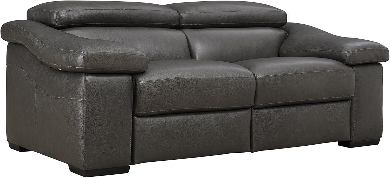 Causeuse Motion Ignazio en cuir anthracite