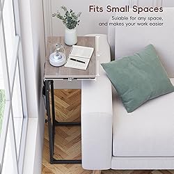 Vagusicc C Shaped End Table with Charging