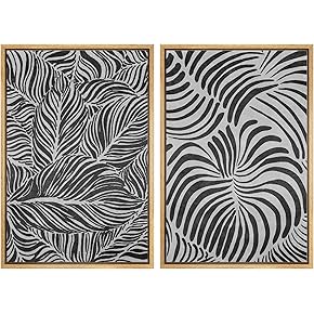 SIGNWIN Framed Wall Art Print Set Illustration of...