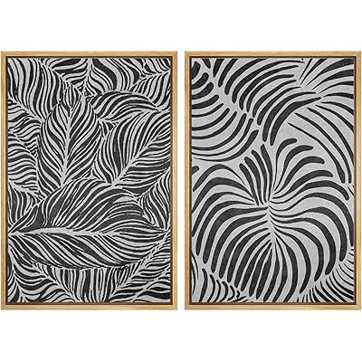 SIGNWIN Framed Wall Art Print Set Illustration of...