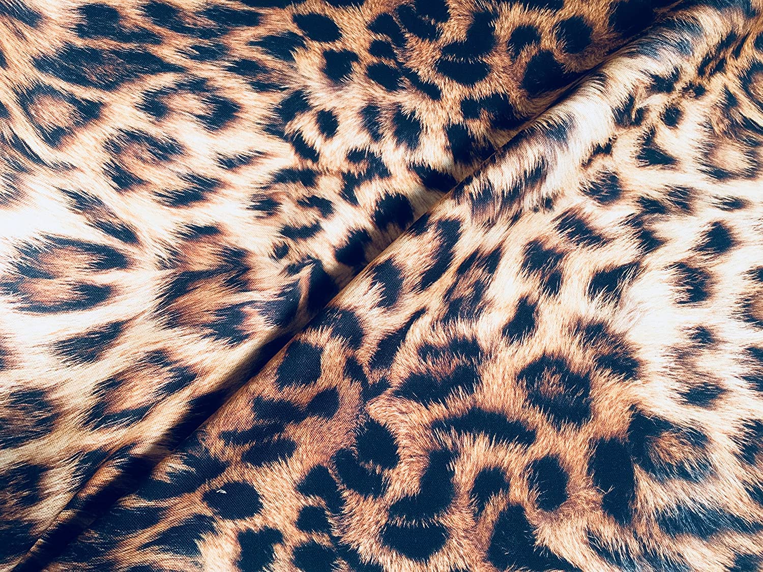 DIGI Leopard Animal Print Fabric Panther Fur Cotton Material - Animal Digital Print Canvas for Upholstery, Curtains, Home Decor - 140cm Wide (2)