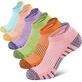 Airacker Athletic Running Ankle Cotton Socks, Low Cut Cushioned functional Anti-Blister Tab Sports Socks for Men Women 6pairs