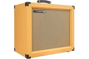 Sound Town 1 x 12" 65W Open-back Guitar Speaker Cabinet, Birch Plywood, Orange Tolex, Wheat Cloth Grille (GUC112OBOR)