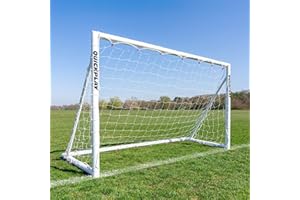 QUICKPLAY Q-Fold Soccer Goal | 30-Second Folding Design for Easy Setup | Portable & Weatherproof uPVC Soccer Goal for Backyard | Durable Post for Adults & Kids