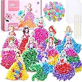 Wovnet 12pcs Poke in Princesses, Mess Free for Kids, DIY Wood Kits Craft, Creative Activity, for Girls & Boys Ages 4, 5, 6, 7, 8, 9