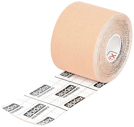 ALPIDEX Kinesiologie Tape 5 m x 5 cm in verschiedenen Farben, Farbe:hautfarben, Menge:1 Rolle