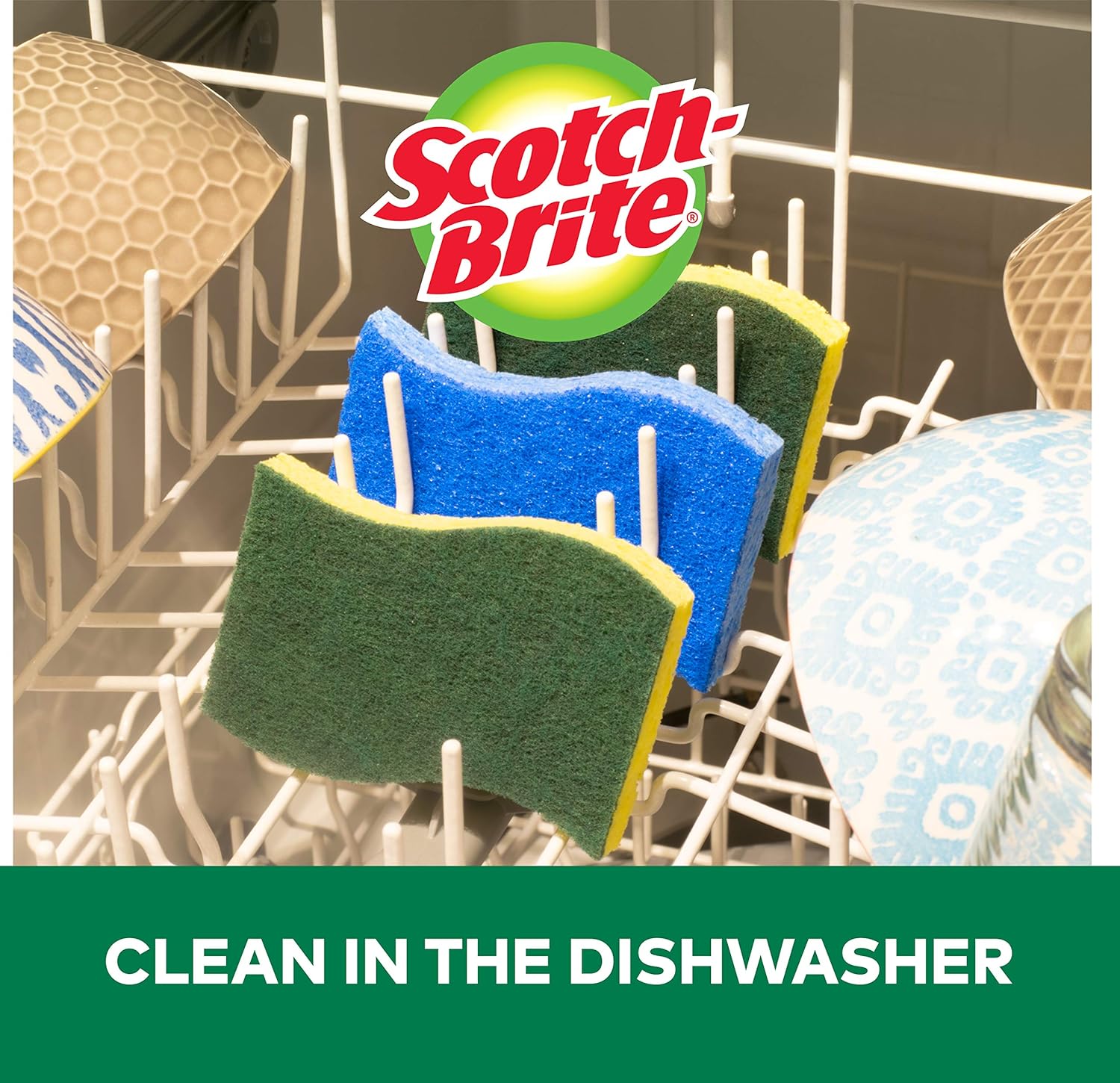Scotch-Brite Heavy Duty Scrub Sponges, Stands Up to Stuck-on Grime, 6 Scrub Sponges: Health & Personal Care