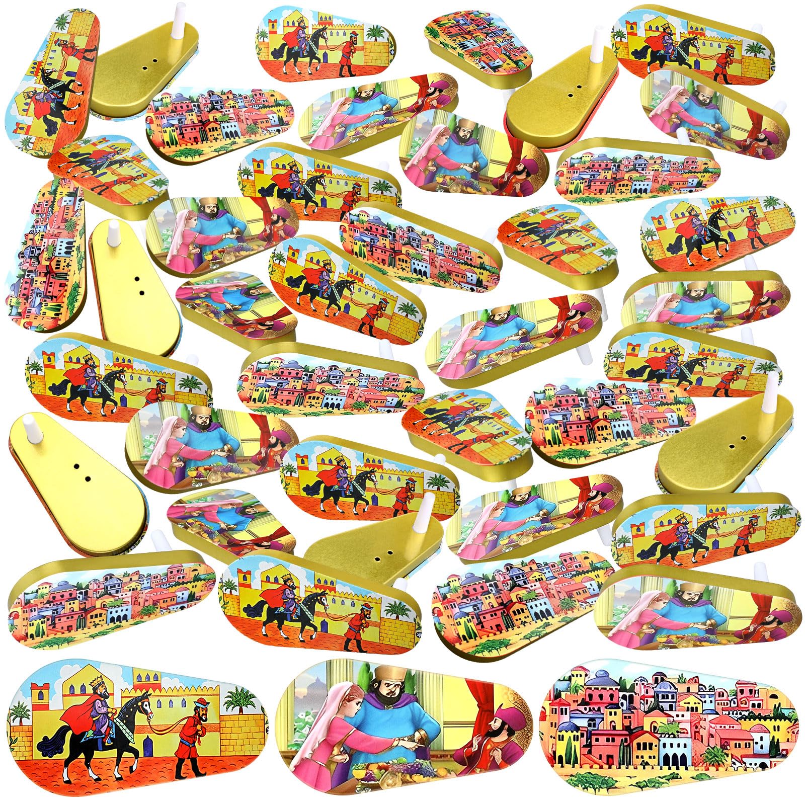 Photo 1 of 16 Pcs Metal Purim Gragger Noise Makers for Sporting Event Colorful Party Noise Makers Bulk Novelty Assorted Purim Gragger Party Favor for Holiday, Football Games, Pep Rally Supplies (Classic)