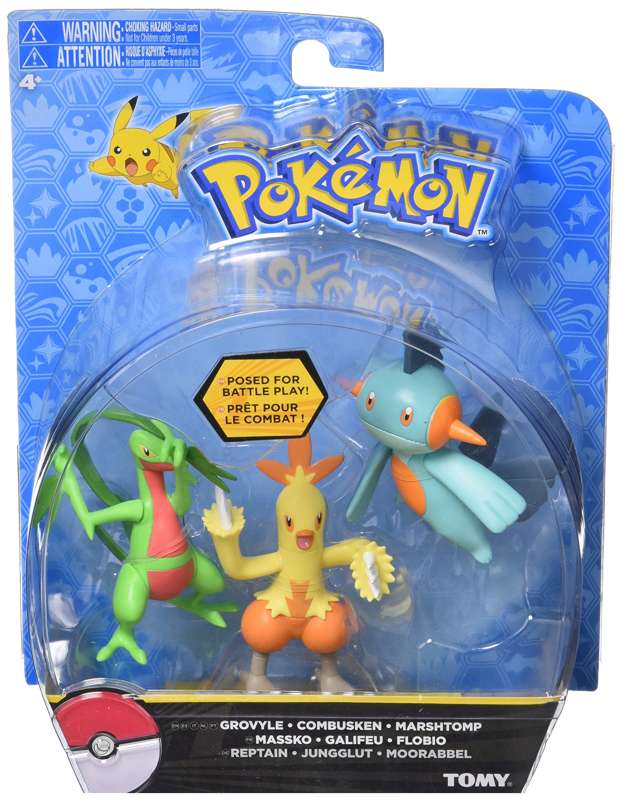 Pokemon Battle Pose Figures (Pack of 3), Assorted