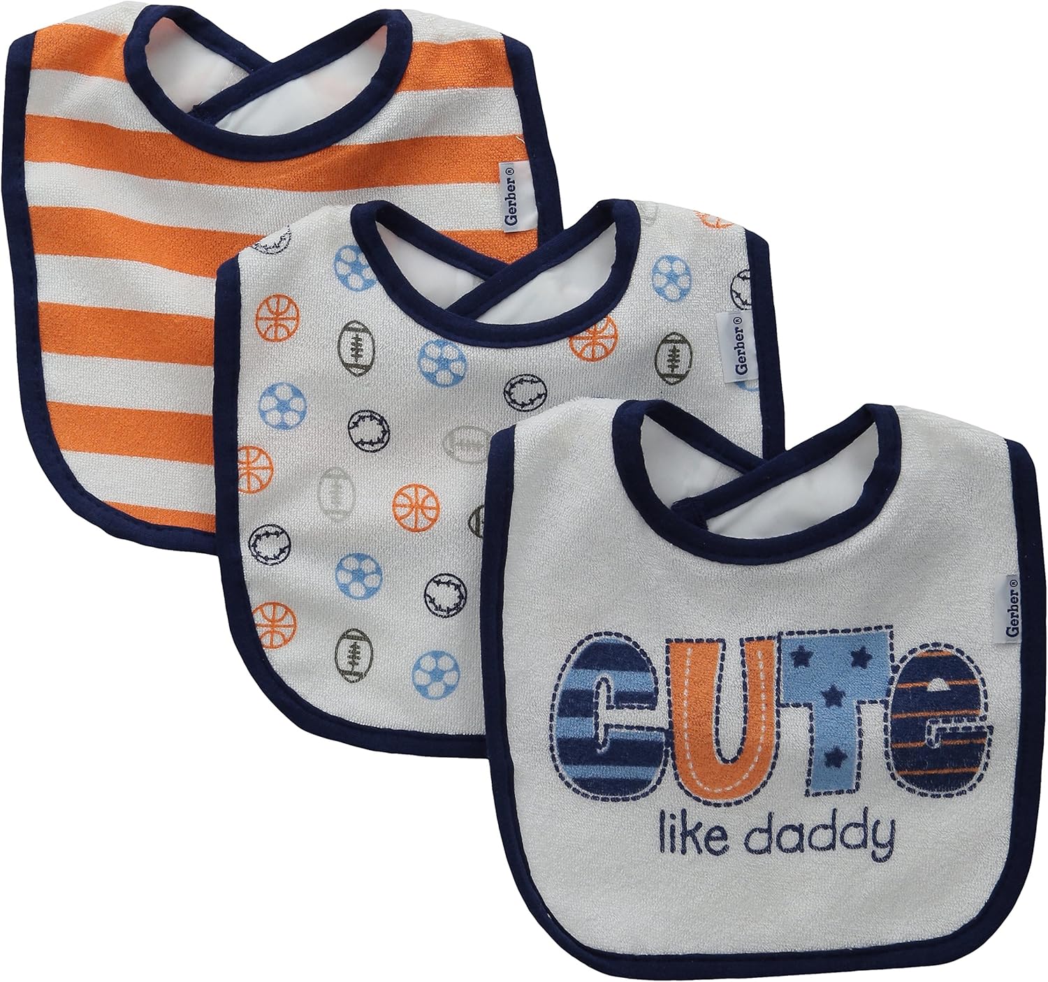 Gerber Baby Boys' 3 Pack Terry Dribbler Bibs, Cute, One Size Amazon.ca