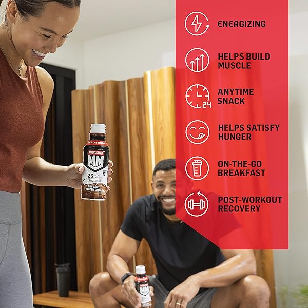 MUSCLE MILK GENUINE SHAKE, STRAWBERRY, 11.16 FL OZ BOTTLES (PACK OF 12)