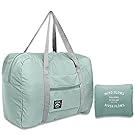 25L Travel Foldable Duffel Bag for Women & Men, Waterproof Lightweight travel Luggage bag for Sports, Gym, Vacation(II-Mint Green)