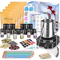 Complete Candle Making Kit with Wax Melter, Making Supplies,DIY Arts&Crafts Gift for Kids,Beginners,Adults,Including 500w Ele