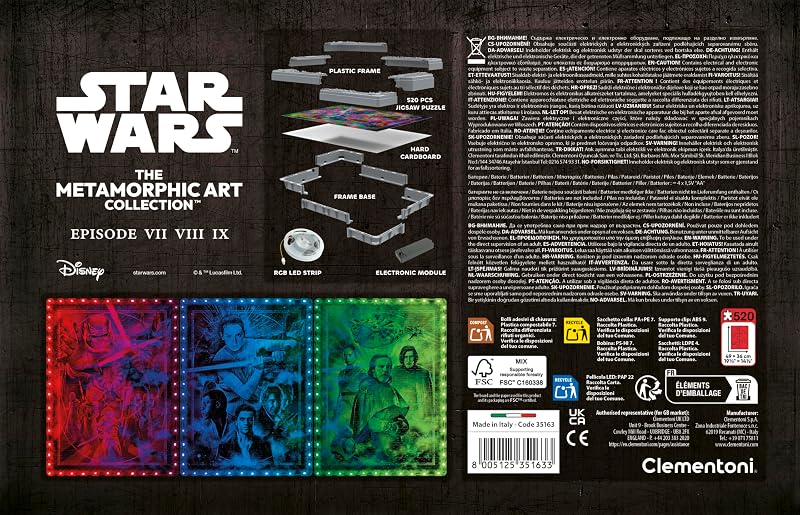 Puzzle 520 Piezas Star Wars EP VII-IX Marco Luz RGB - 35163
