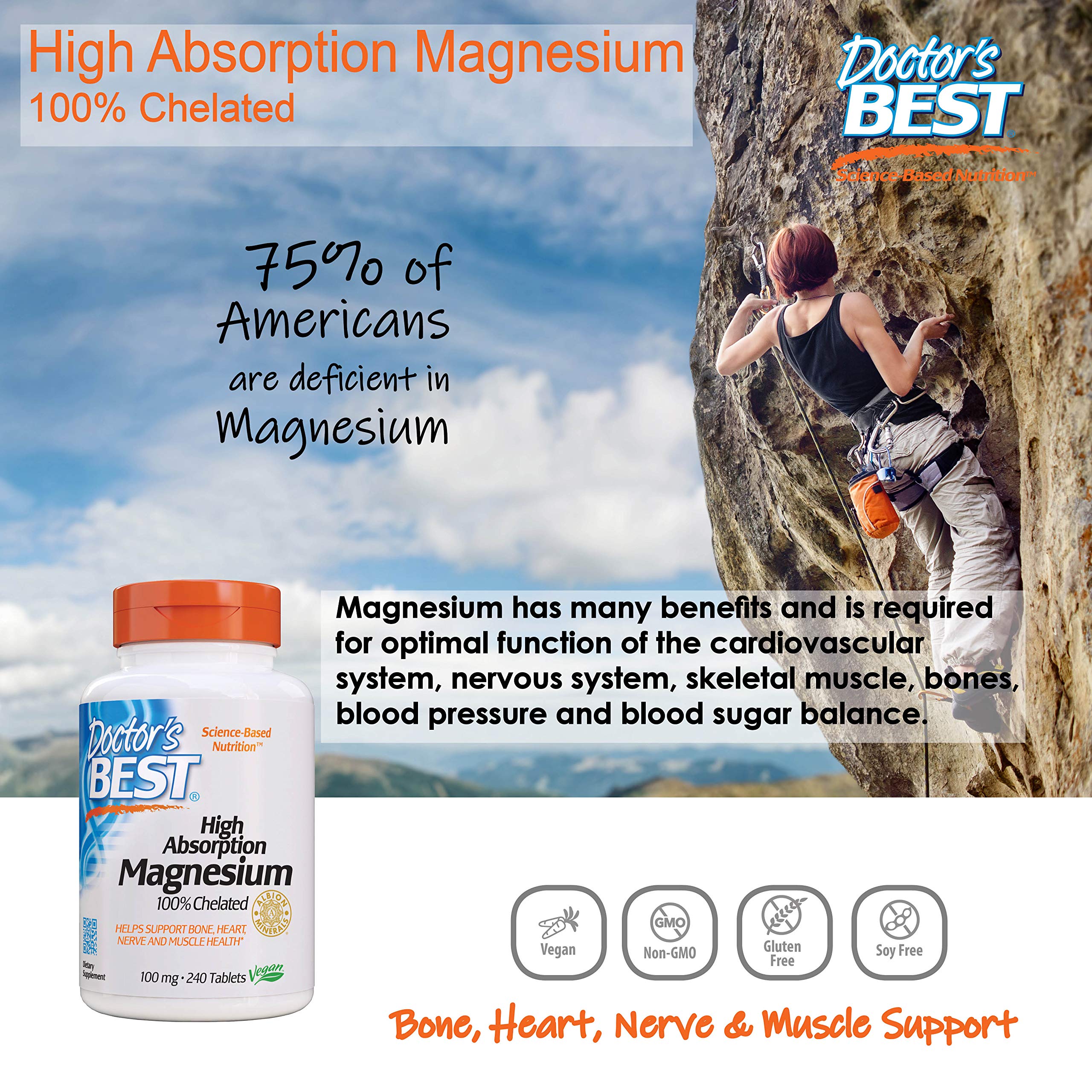 Mua Doctor's Best High Absorption Magnesium Glycinate Lysinate, 100