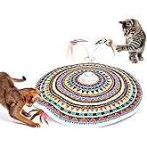 Potaroma Cat Toys Chargeable, 3in1 Hide and Seek, Interactive Fun | Automatic Fluttering Butterfly, Moving Feather, Kitten Wand, Indoor Kitty Exercise Kicker 22.8 Inch Cover for All Breeds