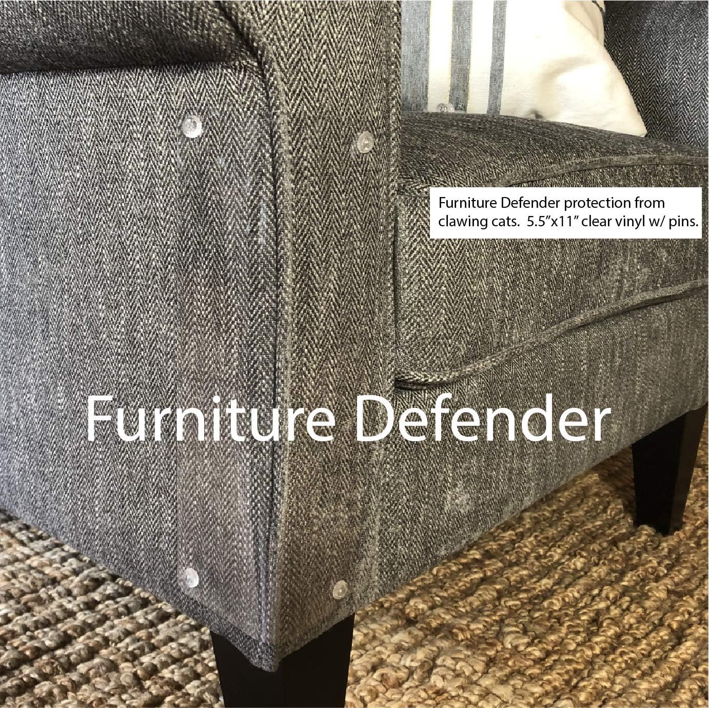 Furniture Defender Cat Scratch Deterrent is How to Love Your Pet by Protecting Your Upholstered Furniture - Stops Scratching Cats - 2 Guards Per Package - Made in USA : Pet Supplies