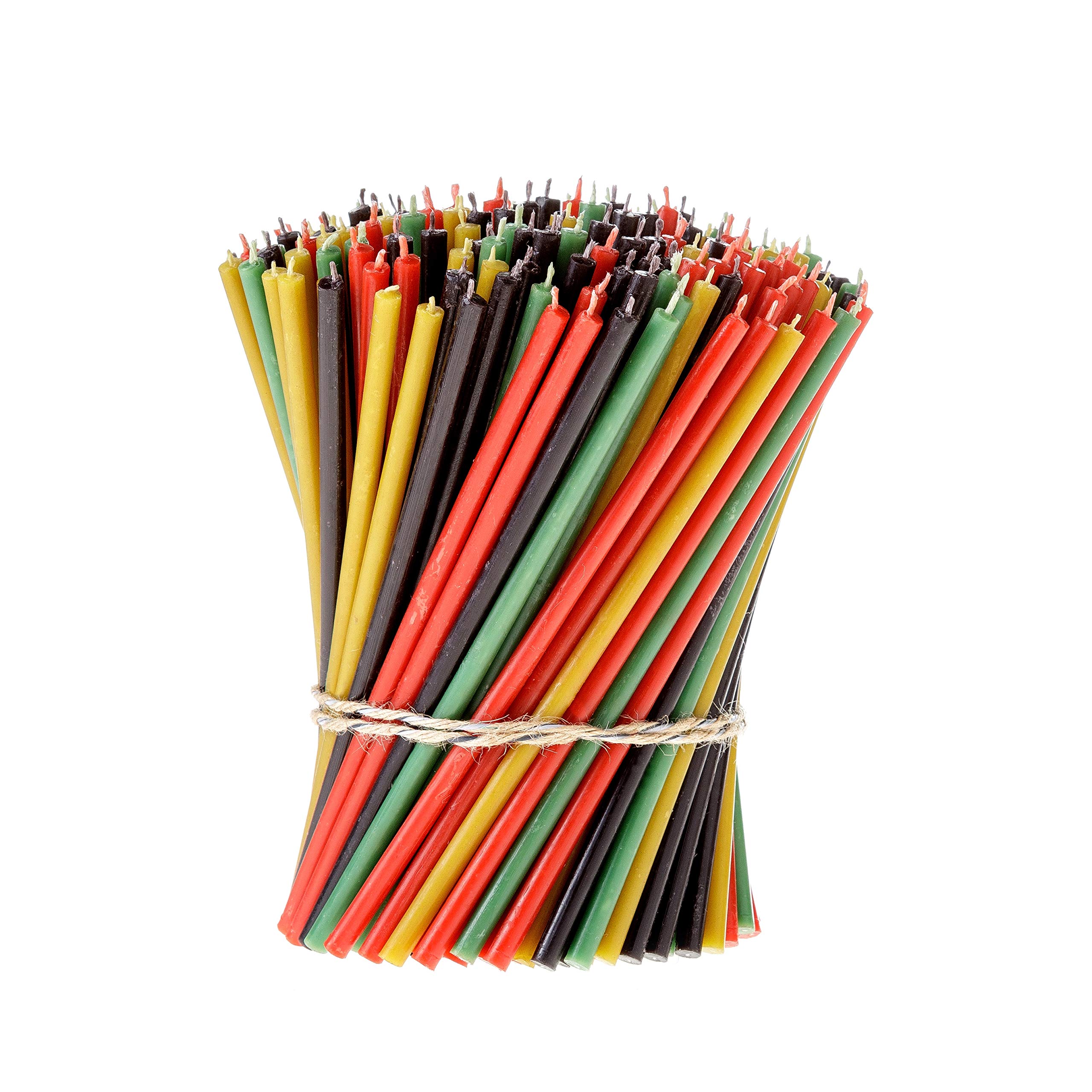 Danilovo Thin Taper Beeswax Candles - Honey-Scented, Decorative Candles Ideal for Birthday Decoration or Church Prayers - 4 Colours Drip Free, Tall & Smokeless Pack of 200 pcs, 16,5 cm