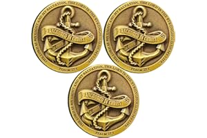 GIMILANG Anchored in Christ Challenge Coin A Symbol of Faith and Strength Christian Pocket Hug Token (Pack of 3)