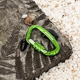 2 Pack Carabiner Clip 12KN Auto Locking Twist Lock D Shape Green view 5