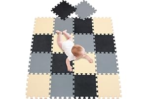meiqicool Foam Play mat playmat Foam Play Tiles Interlocking Play mat Baby Play mats for Kids Floor mats for Children Foam Ji