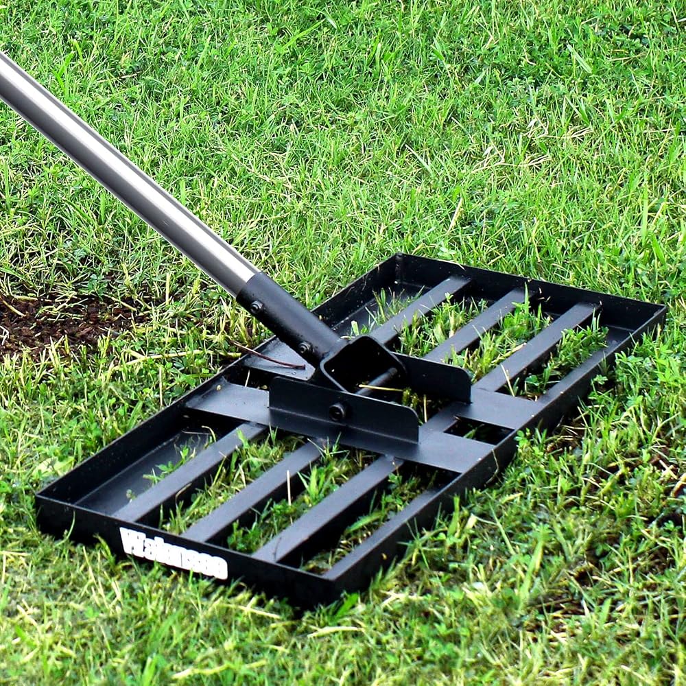 Walensee Lawn Leveling Rake 198cm 43x25cm Steel Handle Levelawn Tool